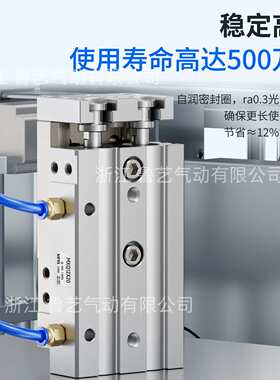 SMC型导轨滑台气缸MXQ6812162025L--30-40-50-75-100A/B/CST气动