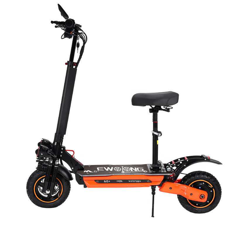 11寸山地越野前后减震锂电铝合金带座椅亚克力板代步电动滑板车