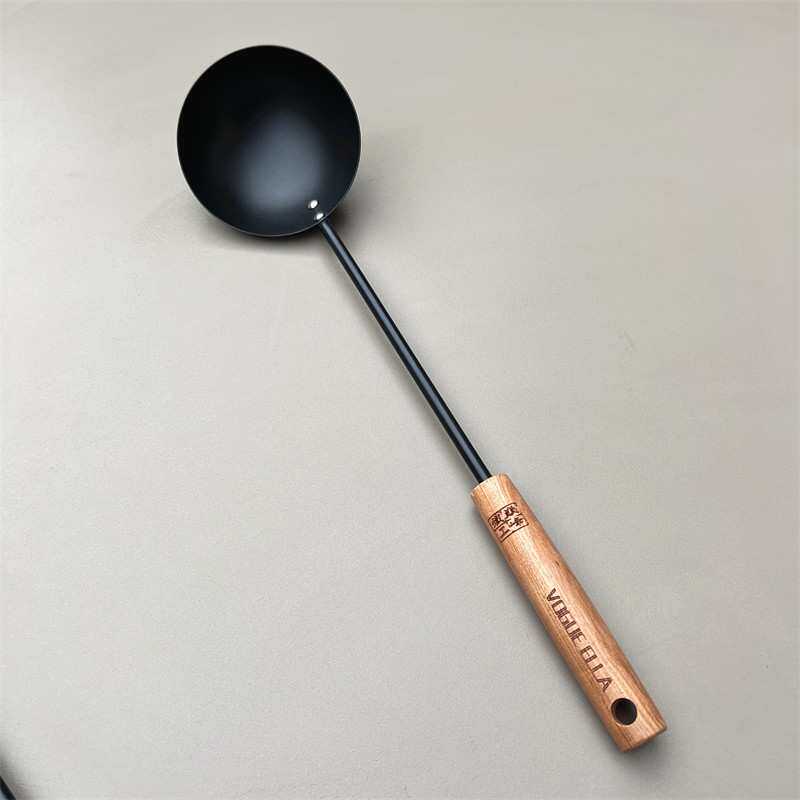 61K3VE极铁花梨木锅铲长柄炒菜铁铲汤勺长铲家用铲子实木手柄炒勺