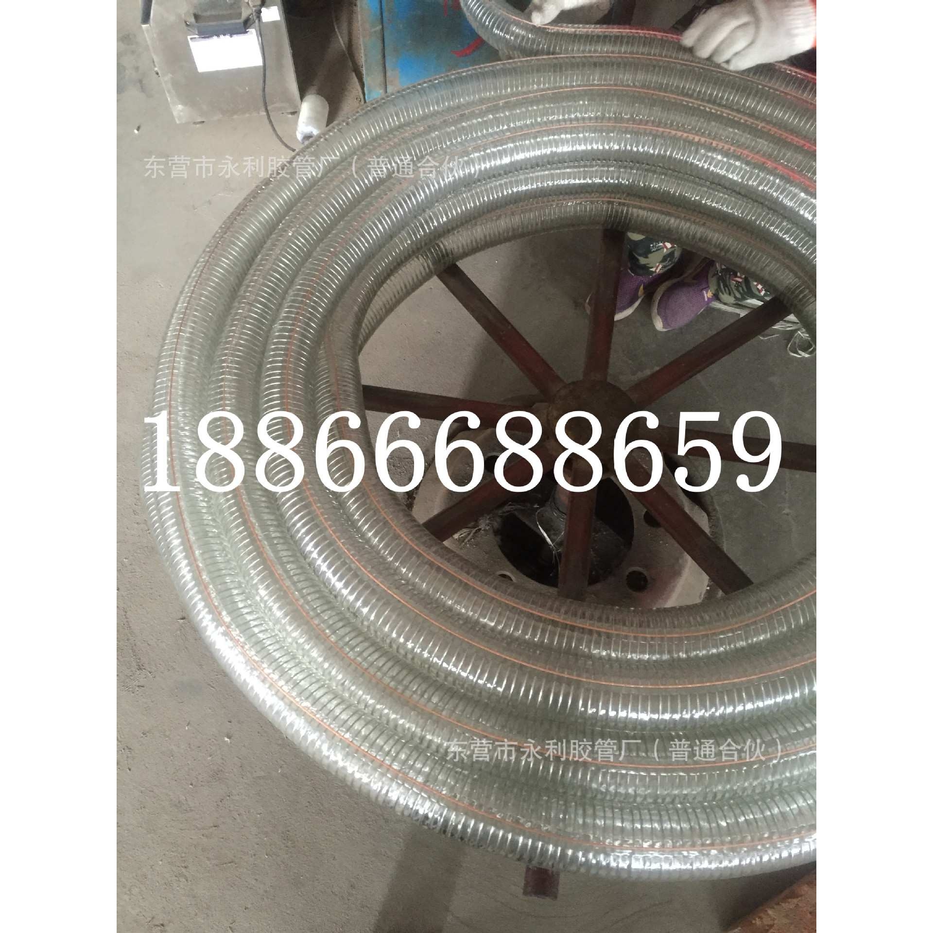 4寸防静电耐寒高压油管 100mmPVC透明钢丝软管油罐车输油卸油管