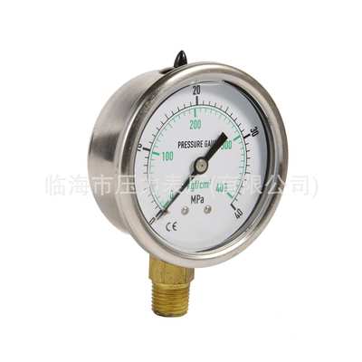小型空压机储气罐y40y50y60y100压力表轴向径向气压表耐震充油表