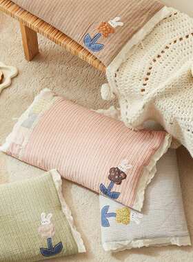 2025新款花朵兔枕头枕头枕芯 40*60cm/只 绿色