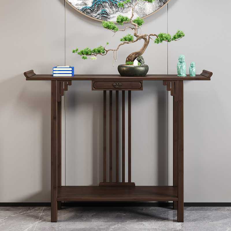新中式玄关柜现代简约玄关桌禅意客厅进门条案中堂供桌端景台窄款,3C数码配件,USB灯,淘宝优惠券,粉丝福利购,淘宝优惠卷