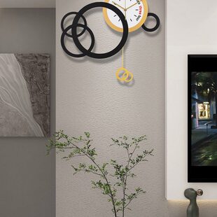 钟表挂钟餐厅轻奢现代简约家创意时尚客厅极简里艺术装饰挂墙时钟