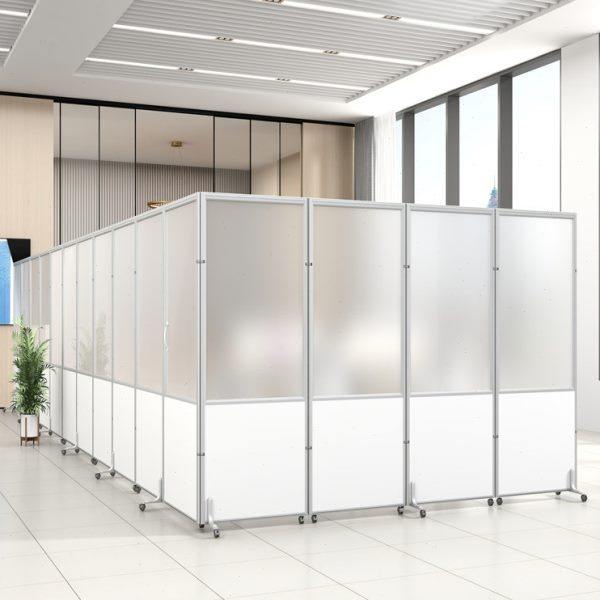 办公室磨砂亚克力屏风隔断工厂车间折叠移动透明隔板活动推拉屏风,商业/办公家具,办公屏风/隔断,淘宝优惠券,粉丝福利购,淘宝优惠卷