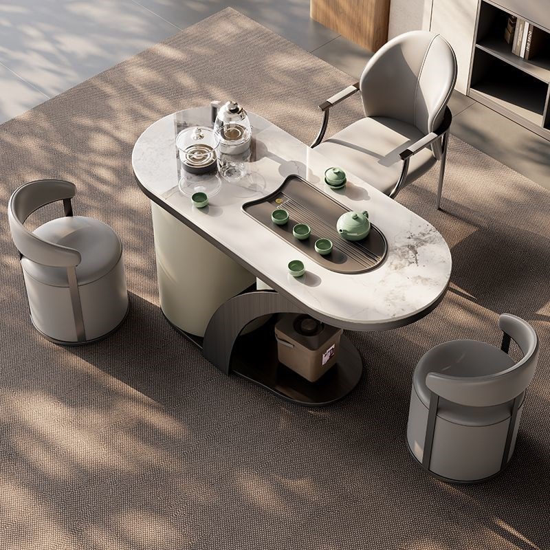 阳台小户型茶几客厅茶桌椅会客桌现代轻奢简约岩板茶台Y茶桌椅组