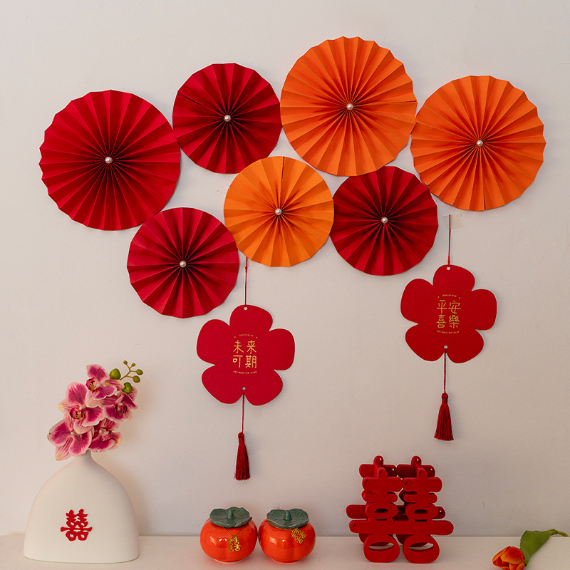 糊涂娘娘结婚婚房装饰男女方新房卧室客厅喜字新娘晨袍.背景墙布