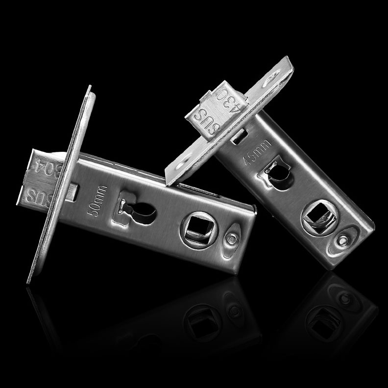 顾乐卫生间门锁不锈钢单舌锁体执手房门锁浴室单锁舌配件室内锁体