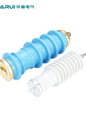 10kv陶瓷金属氧化锌避雷器 Y5WS-17/50FT压压蓝色 白色广东型