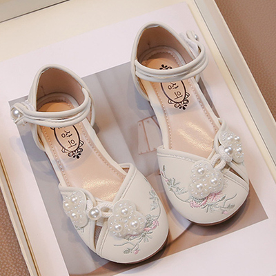 女童凉鞋2025新款儿童汉服鞋女宝国风软底夏季鞋子凉鞋包头公主鞋