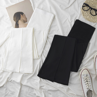 托腹裤 春秋怀孕休闲长裤 子春季 2025新款 春 外穿开叉喇叭裤 孕妇春装