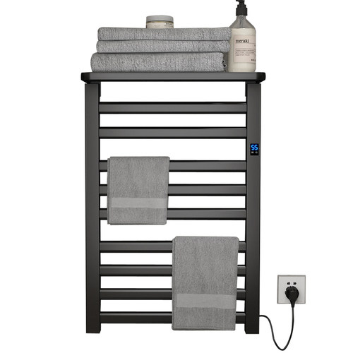 免打孔电热毛巾架恒温智能卫生间碳纤维电加热烘干浴巾架浴室置物