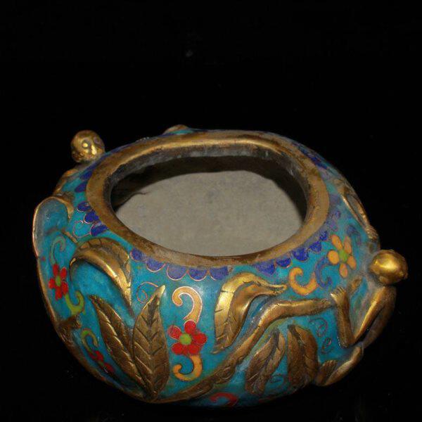 仿古纯铜鎏金猴子偷桃香炉铜器工艺品家居办公室吧台装饰摆件