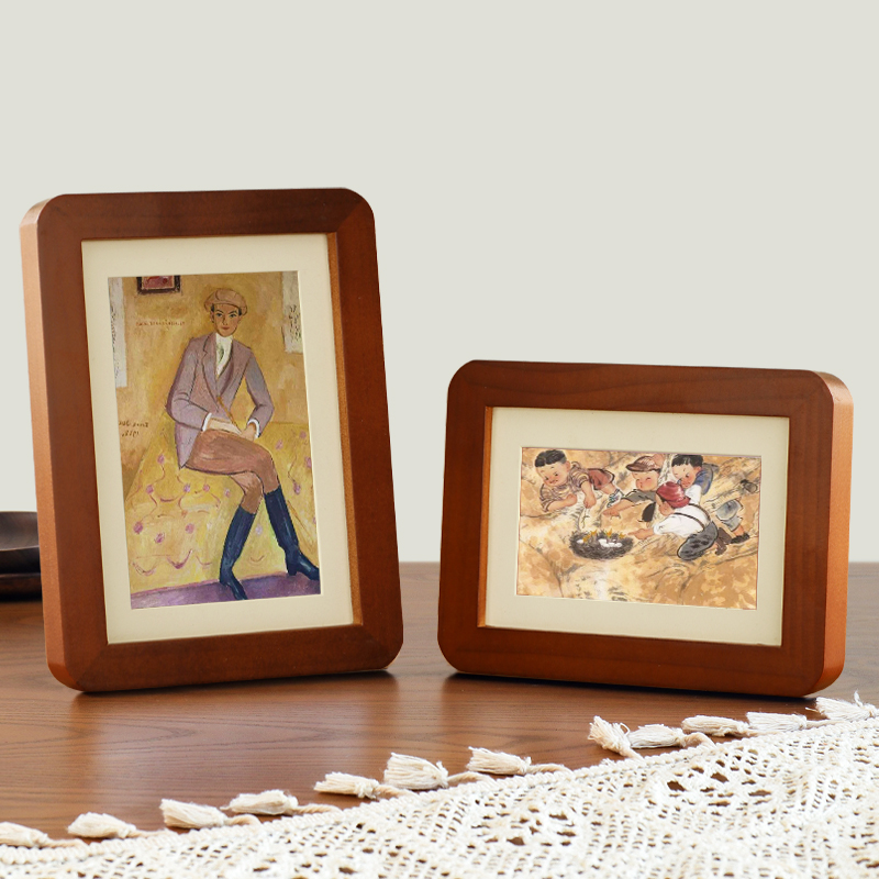 实木高级感相框摆台定o制洗照片做成空框六6寸7寸8加打印相册摆件