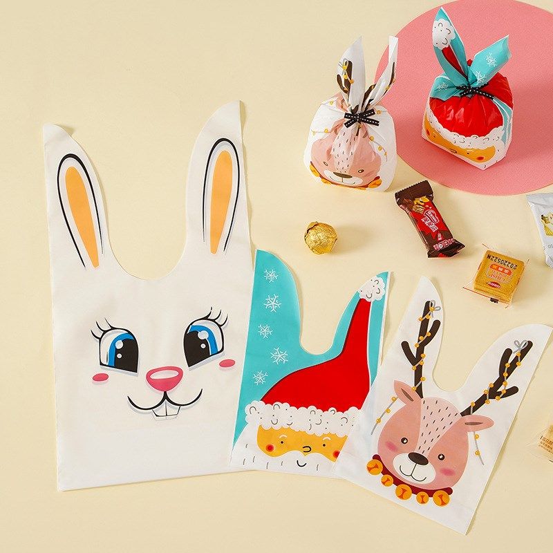 糖果袋雪花酥包装袋2022奶y枣饼干袋糯米船牛轧糖新年兔耳朵糖果
