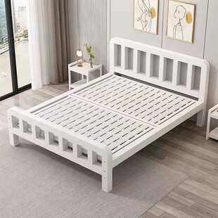 铁艺床双人床加厚加固铁床1.8现代简约小户型1米出租房单人床