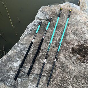 把手丝抄网杆竞技长并继野钓抄渔具超飞碳两节精工式杆伸缩飞逆高