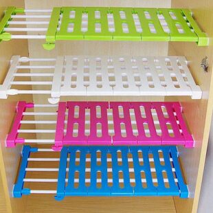 分隔层架可伸缩 升级橱柜厨房衣柜收纳分层隔板免钉置物架