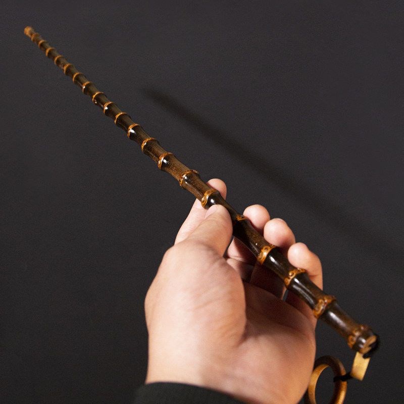 文玩实心紫竹手i把件实心玉竹鸡血藤把件家法用实心戒尺把玩件竹