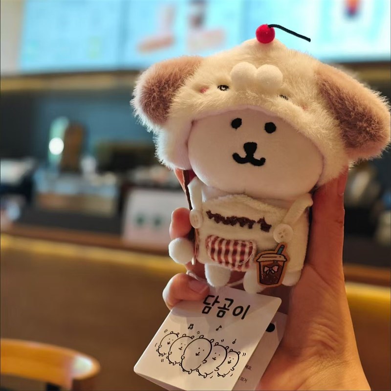 (活动)汉堡10cm汪o崽下午茶棉花娃娃13cm自嘲熊换装娃衣毕业礼物