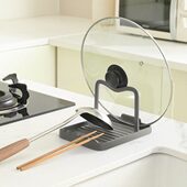 菜板锅铲置物架放家用铲子托架厨房收纳神器锅盖架勺子多功能台面