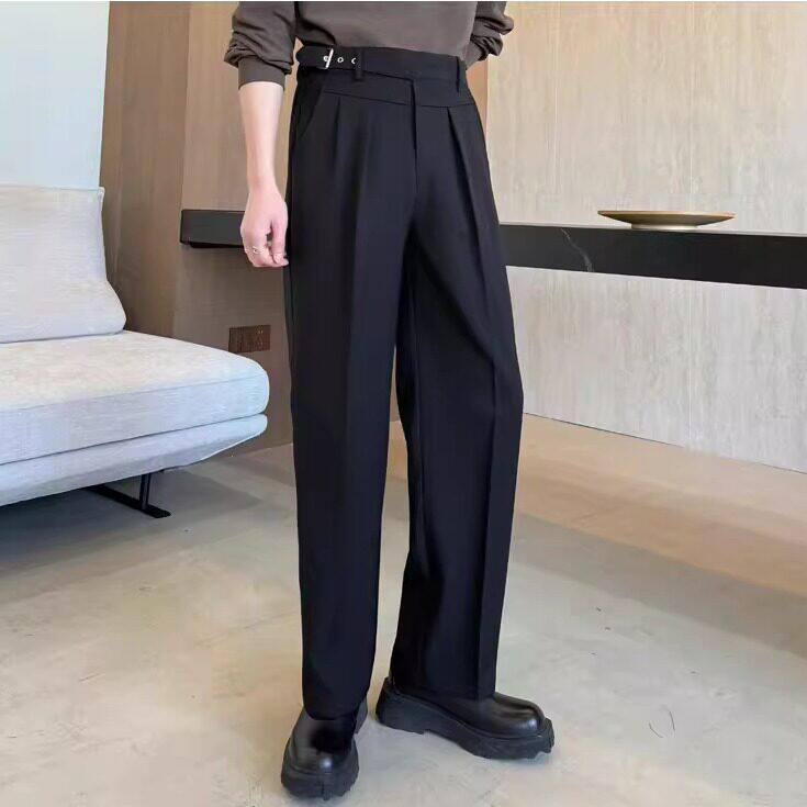 青年男士老钱复古直筒西
