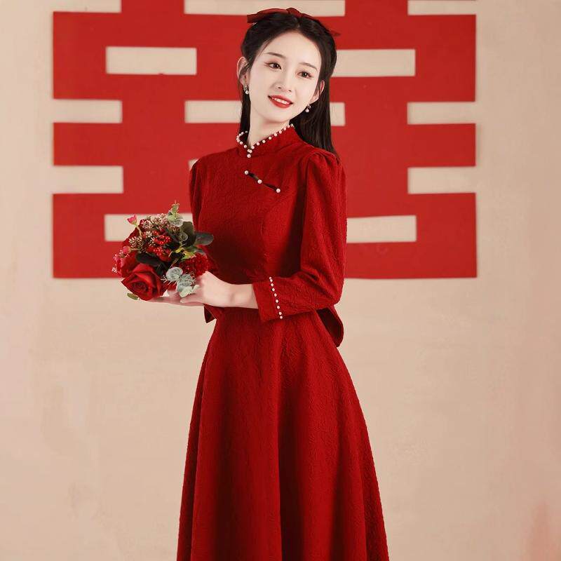 春秋小个子新中式结婚订