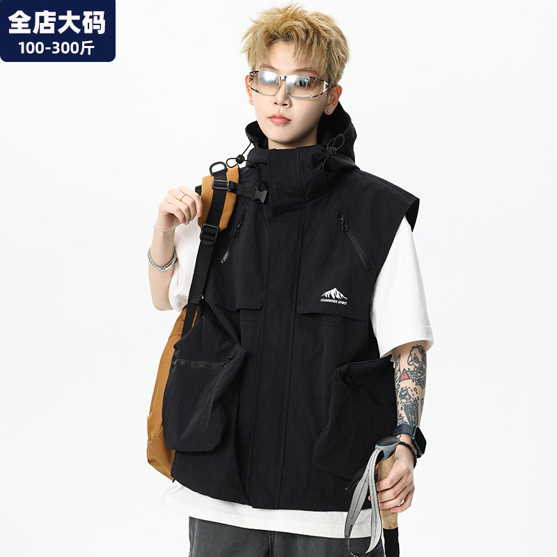 工装马甲男夏季新款多口