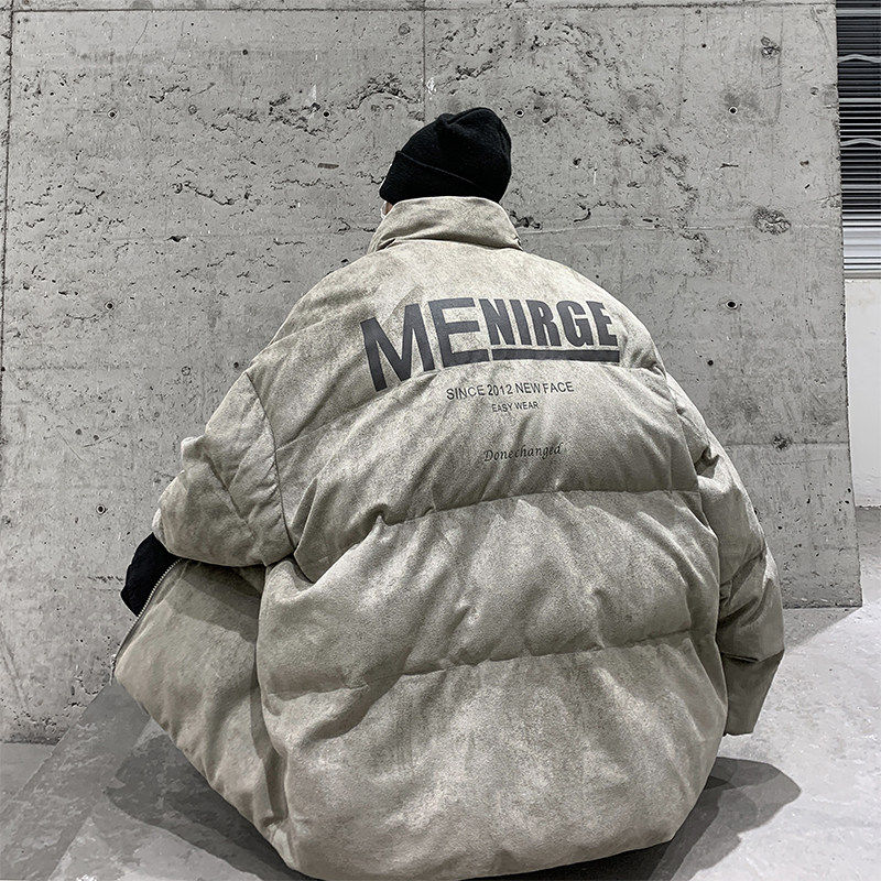 麂皮绒棉服男冬季加厚潮