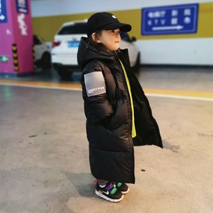 网红儿童羽绒服女童男童过膝长款小童中童大童宝宝新款洋气童装潮