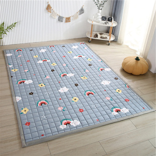 帐篷内儿童打地铺隔寒纯棉地垫爬行垫可机洗全棉午睡垫家用床垫褥