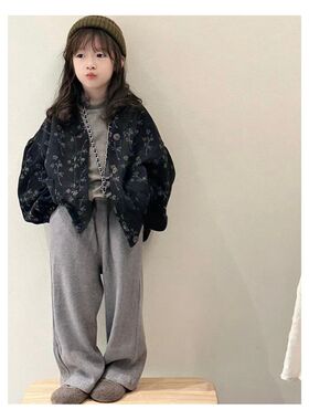 韩国童装2023新款女童秋装外套女宝韩版夹棉上衣女孩子秋冬季衣服
