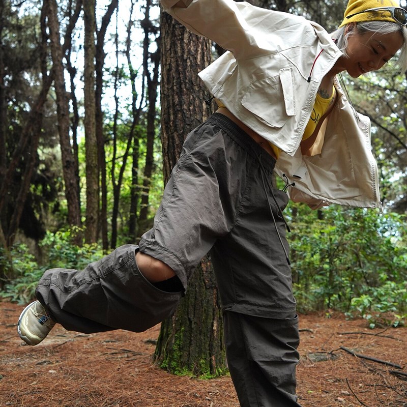 《自然复兴》户外工装速干裤可拆卸冲锋裤攀岩徒步登山裤阔腿裤