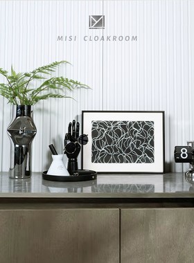 现代样板间桌面摆件玄关电视柜入户门厅装饰品售楼部展厅挂画托盘