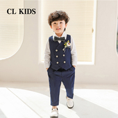 男童礼服儿童西装 帅气表演服男宝宝周岁生日宴会西服英伦花童套装