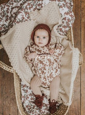 安晚 全棉婴儿针织毯毛线毯儿童毯满月百天婴儿摄影道具毯空调毯