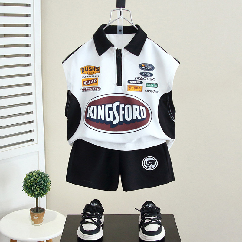 男童夏款背心套装2023新款帅气男孩儿童装夏季无袖宝宝时髦潮童装,童装/婴儿装/亲子装,套装,淘宝优惠券,粉丝福利购,淘宝优惠卷