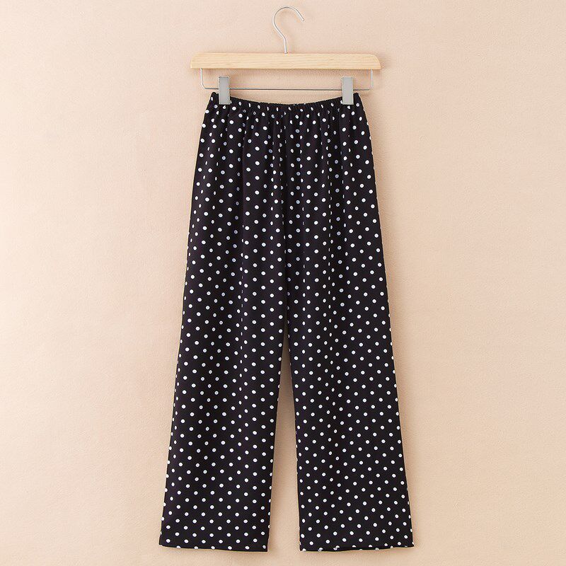 长裤女韩版睡衣女夏季纯棉绸沙滩裤宽松家居服薄款绵绸可外穿睡裤