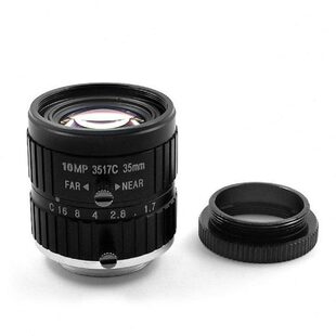 监控 1000万像素高清35mm机器视觉检测定焦C口工业摄像镜头 1英寸