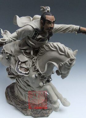 陶瓷工艺品 石湾公仔 三国 三英战吕布 刘备