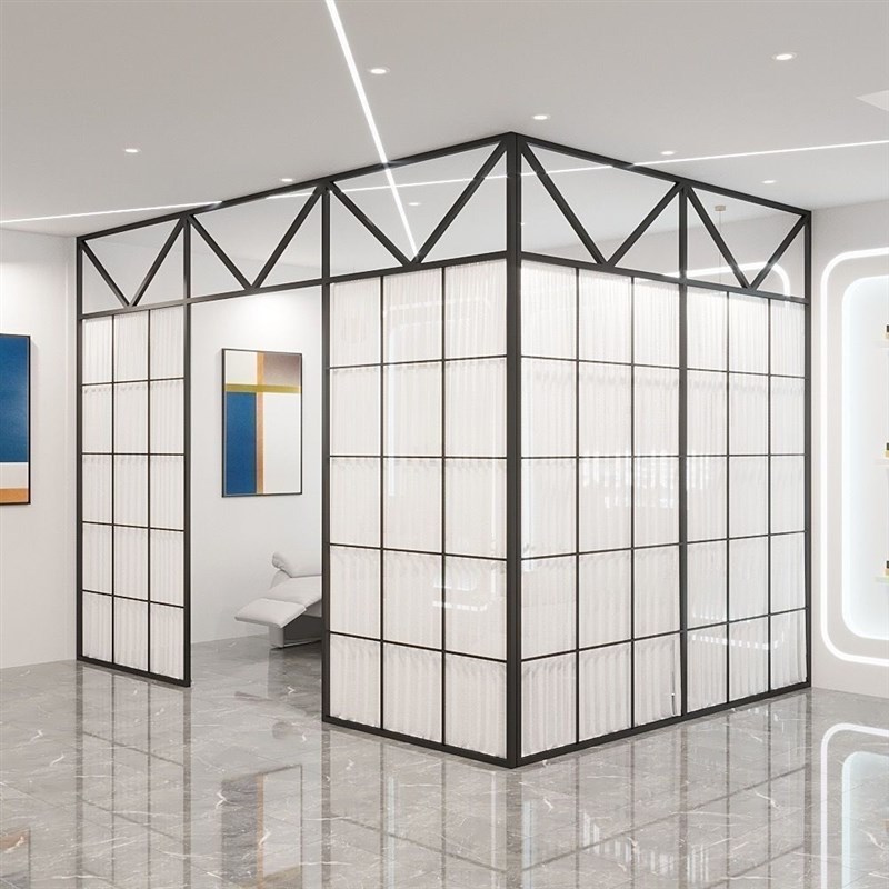 可定制北欧现代办公室卧u室铁艺屏风隔断墙美容院隔墙简易隔墙