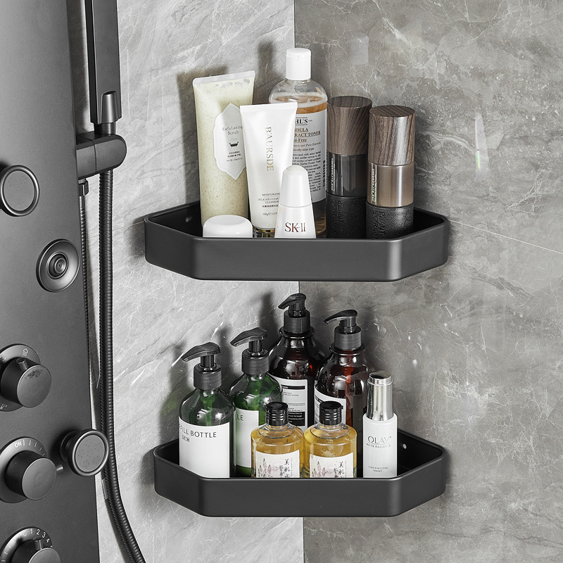 免打孔卫生间浴室三角置物架壁挂式厕所洗手间洗漱台墙Z上收纳挂