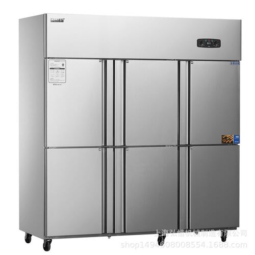 六门铜管双机双温冰柜 4门商用冰柜冷藏冷冻冰箱四门冰柜商用双温
