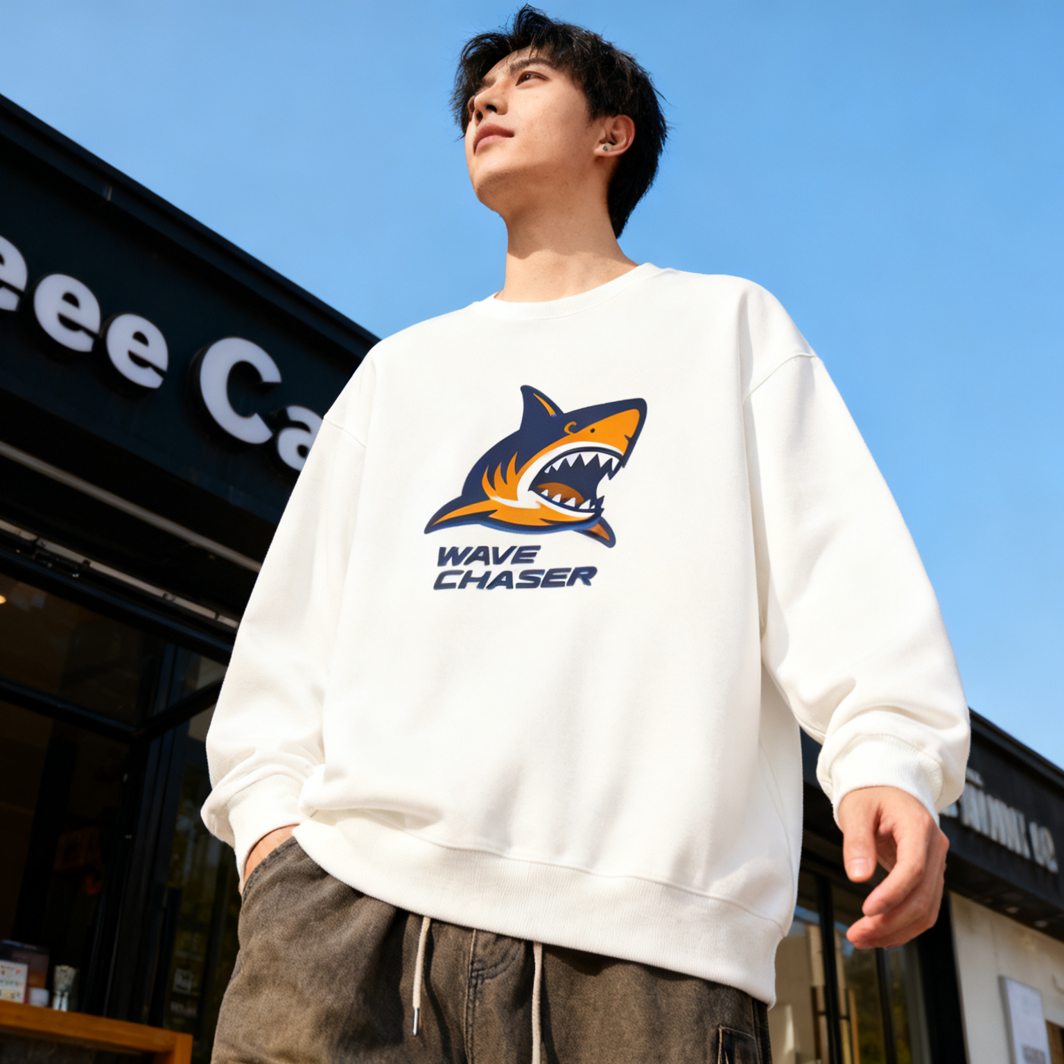 2025新款今年流行爆款棉质卫衣男圆领大码宽松加肥加大胖子秋冬款