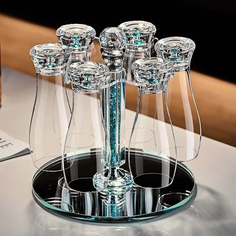 轻奢绿松石创意啤酒杯子r高级感水晶玻璃精酿扎啤杯网红家用啤酒