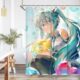 日式 动漫初音未来浴帘加厚防水防霉浴室卫生间洗澡隔断淋浴间挂帘