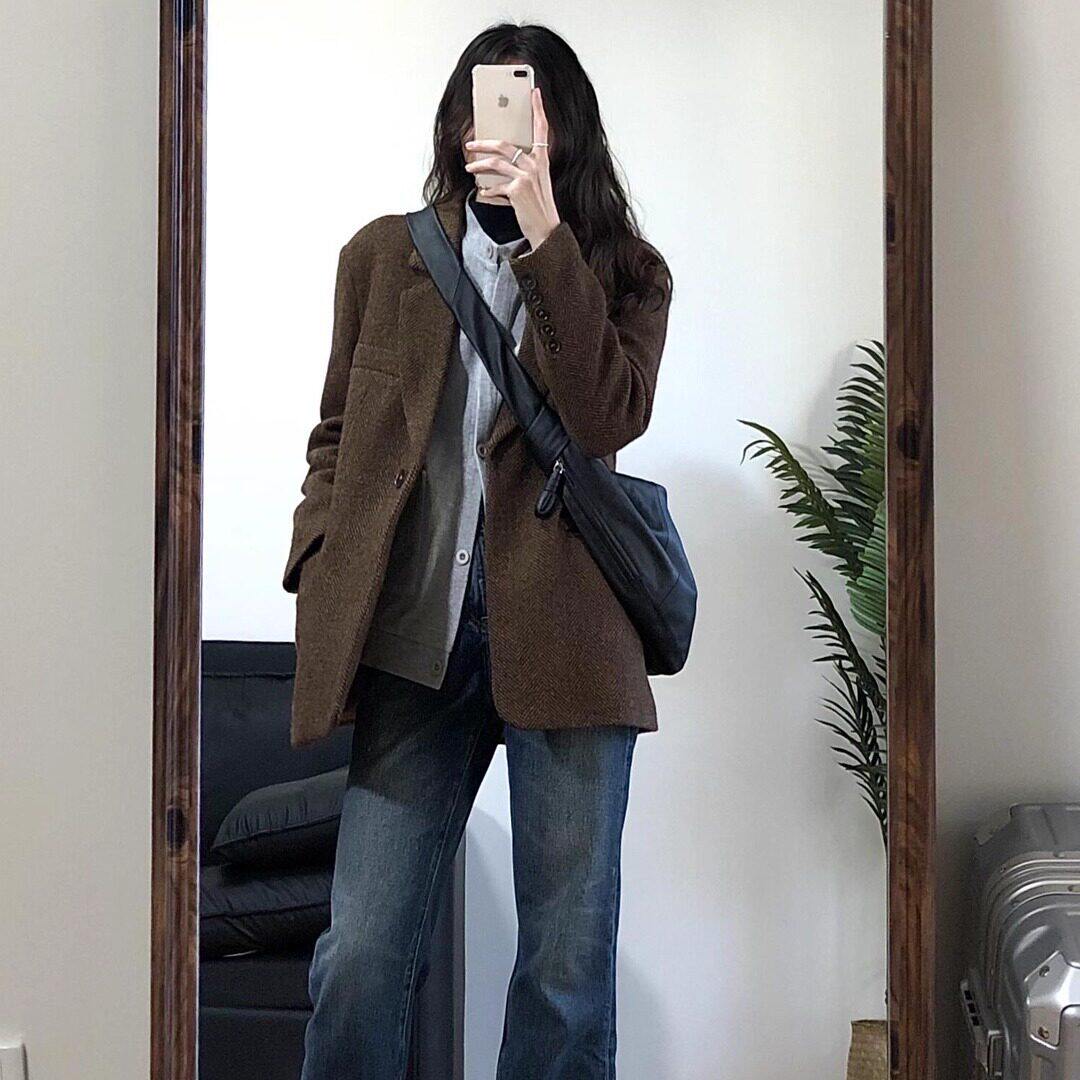 呢子大衣女2026新款西装