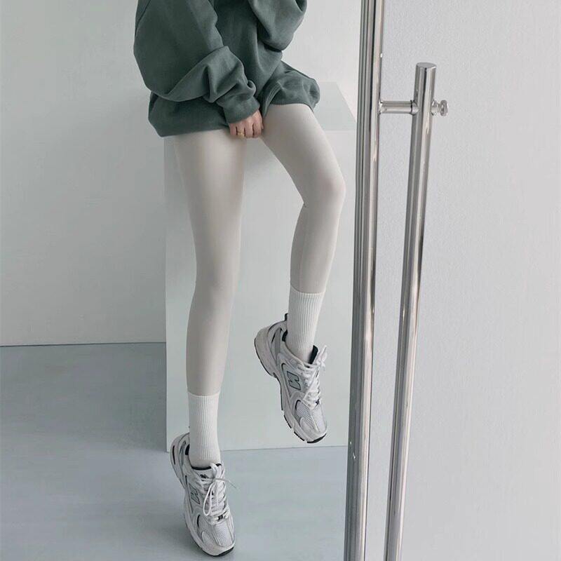 白色鲨鱼裤女外穿春秋冬