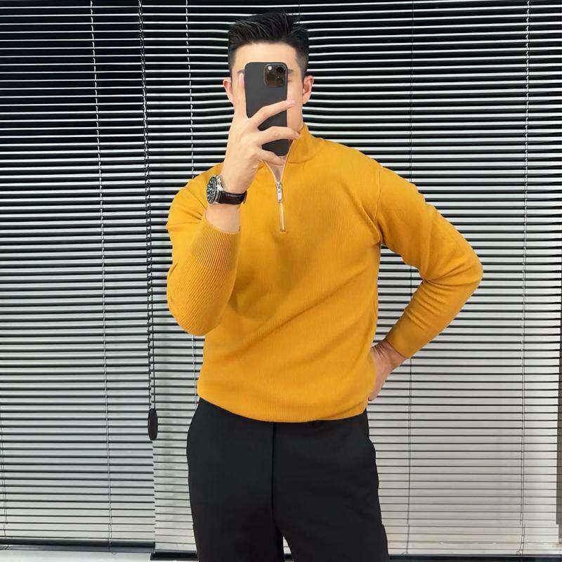 秋冬男士高级感半拉炼套