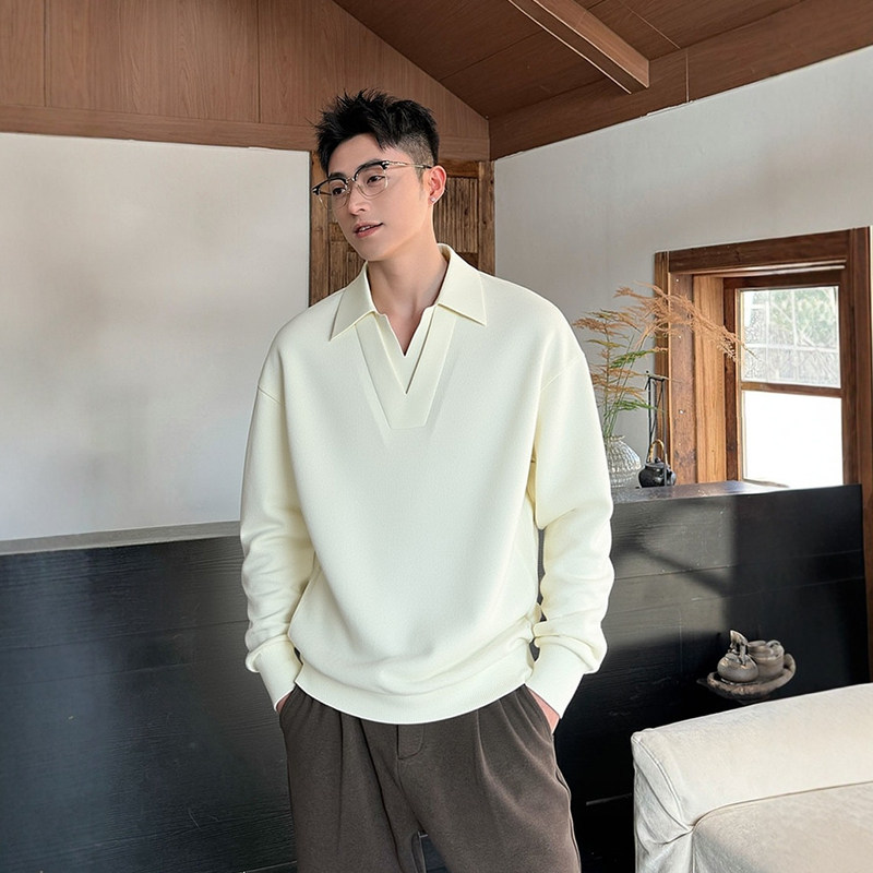 春秋新款厚棉T男韩版潮流